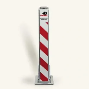 Rhino RT/SQ8 Heavy Duty Square Bollard, Galvanised / Height 670 mm
