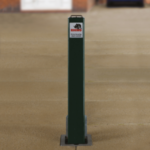 square bollard in driveway