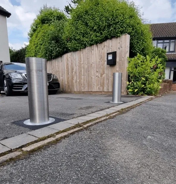 intellipost bollards in domestic driveway