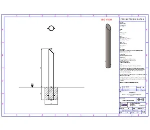 stainless steel mitre top bollard dims