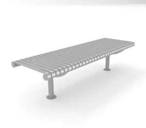 Ollerton M3 Contemporary Straight Stainless Steel Bench
