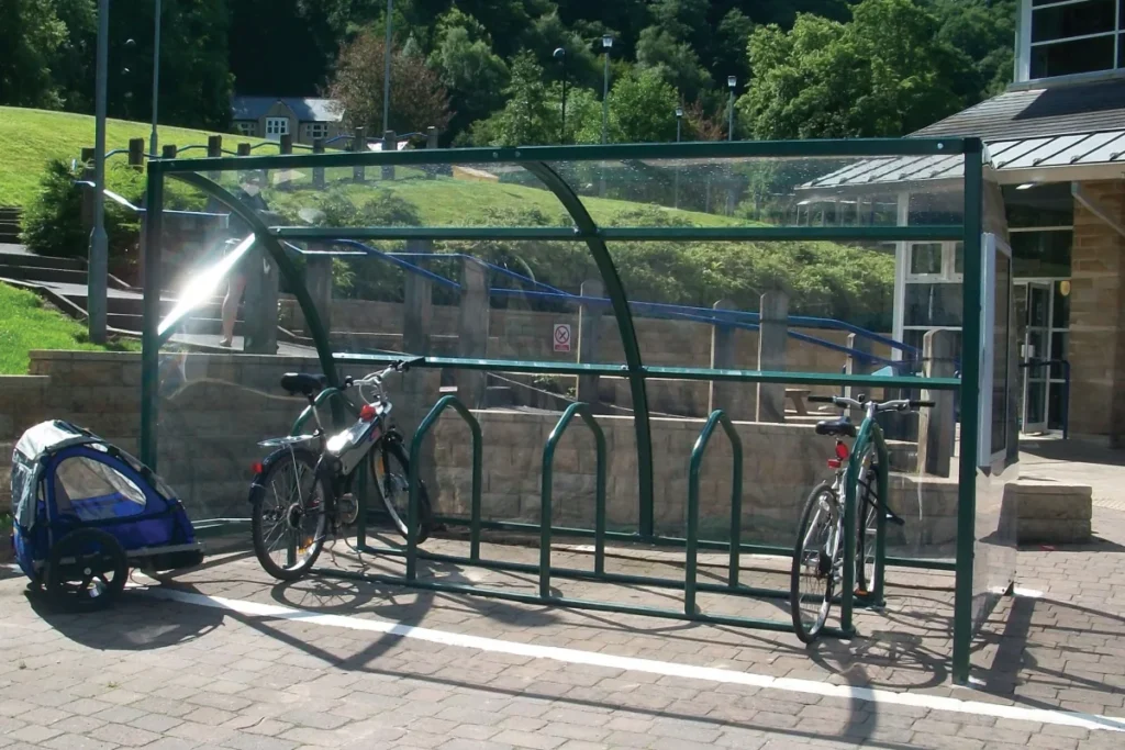 velozone cycle shelter powder coated