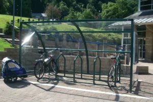 velozone cycle shelter powder coated