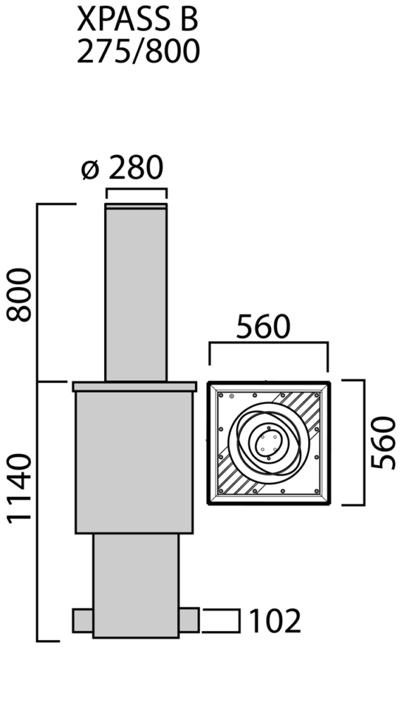 xpass b anti-terrorism bollard dims