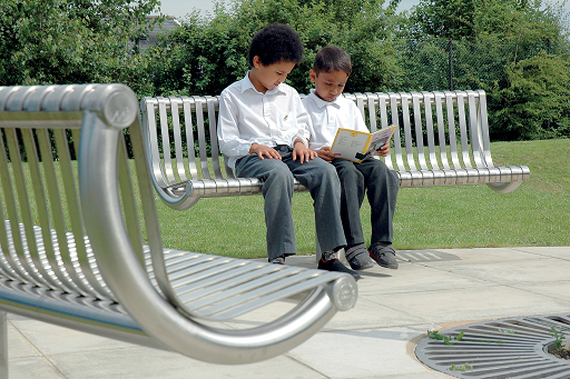 Ollerton M3 Contemporary Straight Stainless Steel Seat