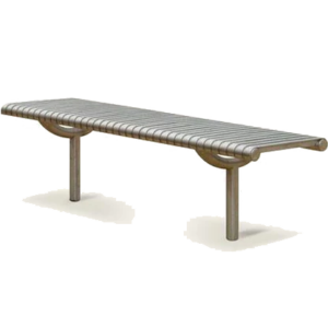 Ollerton M3 Contemporary Straight Stainless Steel Bench