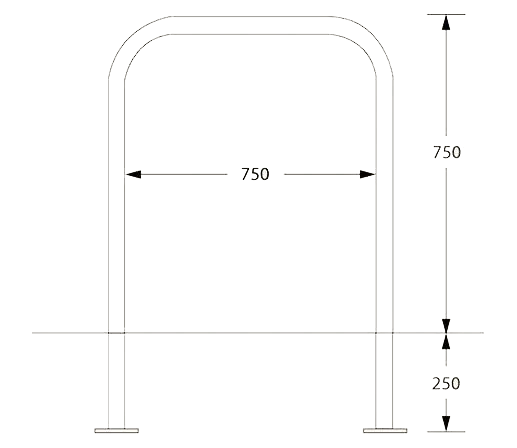 Ollerton Sheffield Galvanised Steel Cycle Stand spec