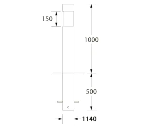 rhino rs150 stainless steel bollard spec