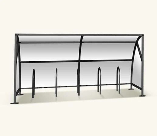velozone powder coated steel cycle shelter