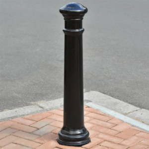 black car park bollard