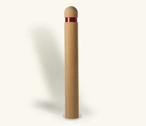 Circular Timber Bollard with Rounded Top