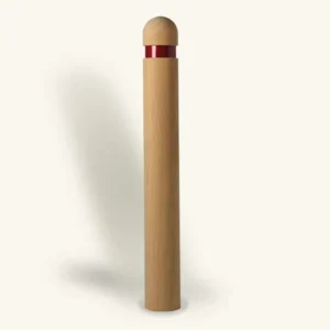 Circular Timber Bollard with Rounded Top