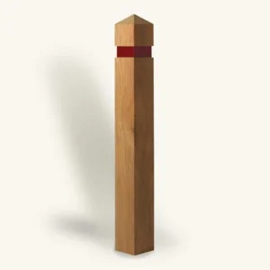 Square timber bollard