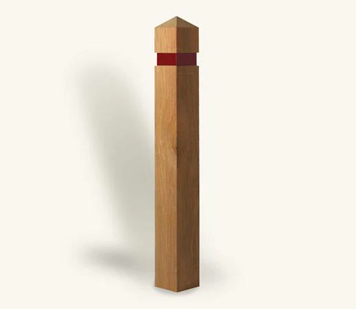 Square timber bollard