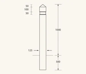 Square timber bollard spec