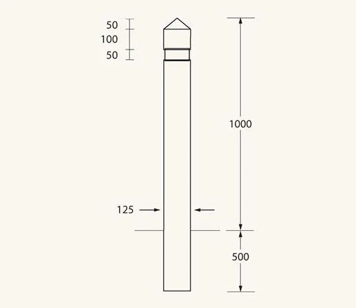 Square timber bollard spec