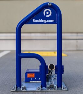 Parklio automatic parking bollard branded