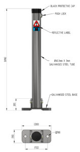 AUTOPA PARKING POST dimensions
